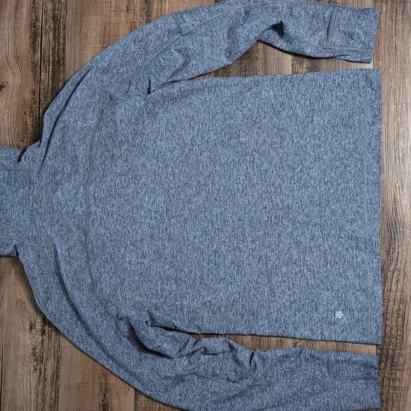 Lululemon Surge Warm 1/2 Zip Pullover Hoodie Size Large In Heathered Gray & Blue - Picture 5 of 10
